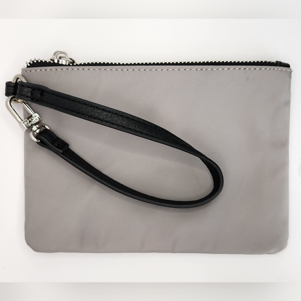 Steve Madden Gray Wristlet Clutch with Black Strap